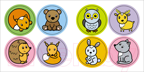 Изображение товара Раскраска Мозаика-Синтез Раскрась по образцу. В лесу / МС11583