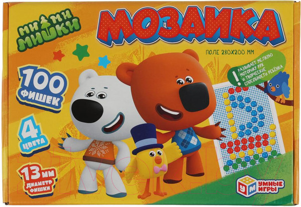 Изображение товара Развивающая игра Умные игры Мозаика Ми-Ми-Мишки / 4680107915122