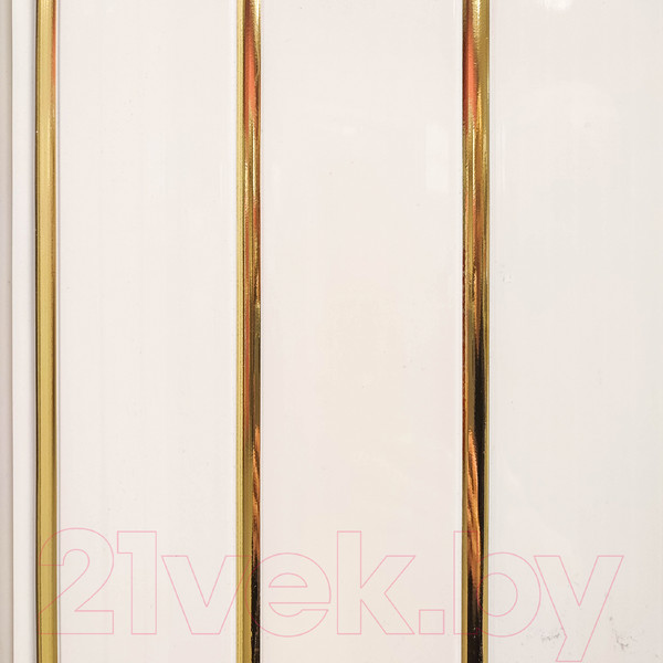 Изображение товара Панель ПВХ Декоруст Люкс Потолочная 3-х секционная Золото (3000x240x8мм)