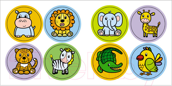 Изображение товара Раскраска Мозаика-Синтез Раскрась по образцу. В Африке / МС11586