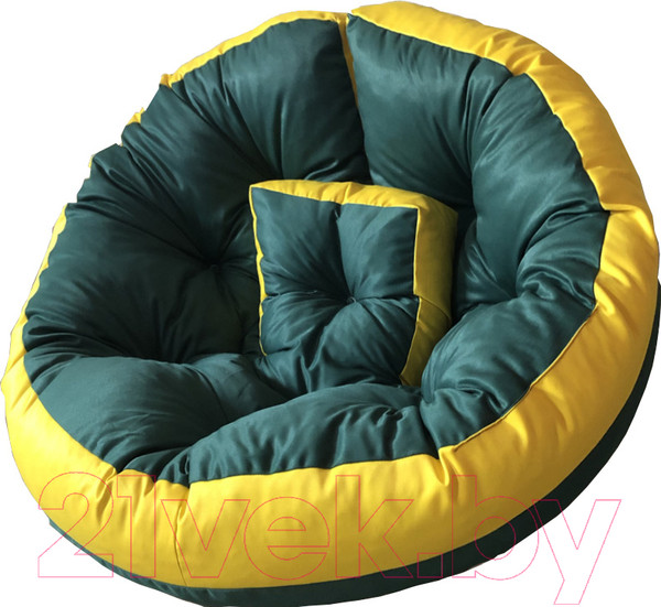 Изображение товара Бескаркасное кресло-трансформер Angellini 9с0013тр (L, зеленый/желтый)