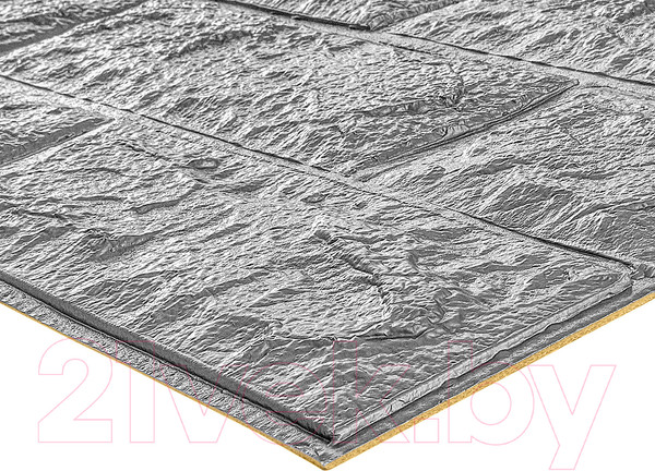 Изображение товара Панель ПВХ Lako Decor Самоклеящаяся 70x77(5мм) / LKD-01-04-14У (серебристый)