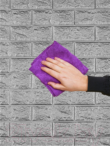 Изображение товара Панель ПВХ Lako Decor Самоклеящаяся 70x77(5мм) / LKD-01-04-14У (серебристый)