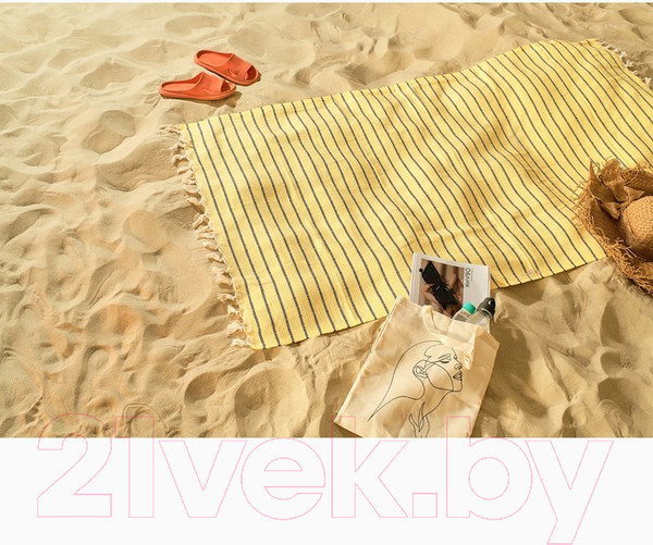 Изображение товара Полотенце Love Life Полосы / 6840459 (желтый)