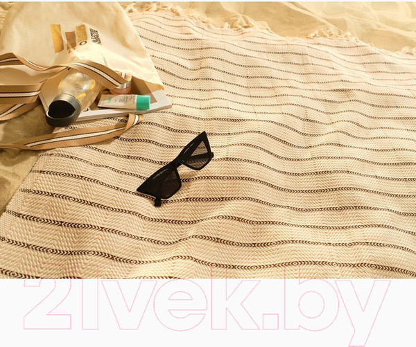 Изображение товара Полотенце Love Life Полосы / 6840460 (бежевый)