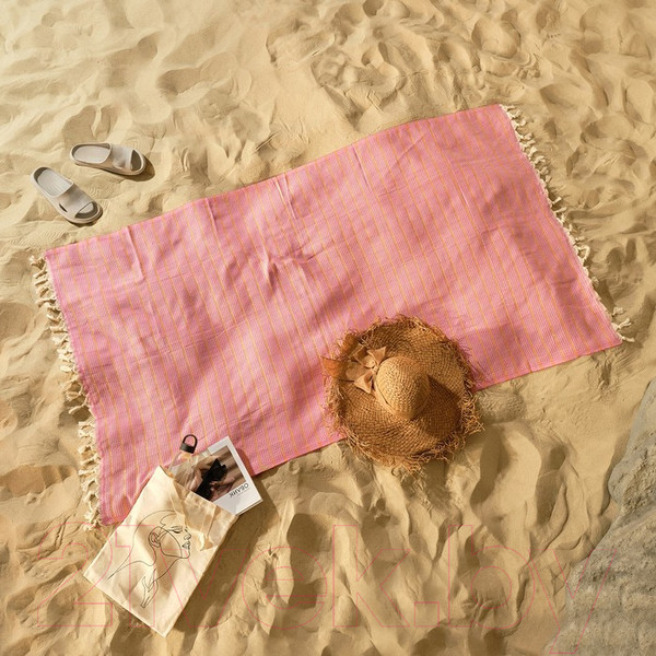 Изображение товара Полотенце Love Life Полосы / 6840457 (розовый)