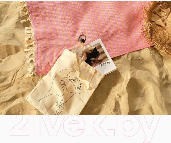 Изображение товара Полотенце Love Life Полосы / 6840457 (розовый)
