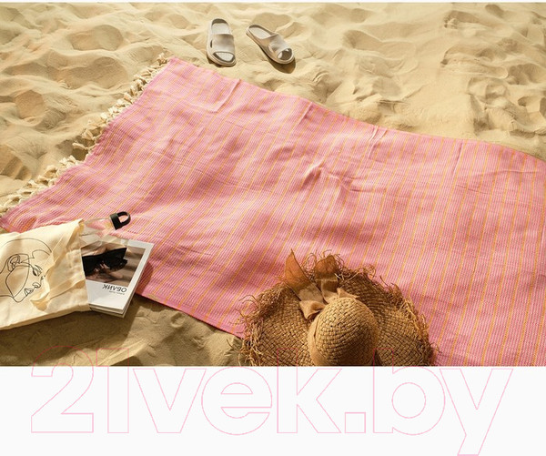 Изображение товара Полотенце Love Life Полосы / 6840457 (розовый)