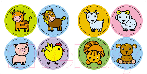 Изображение товара Раскраска Мозаика-Синтез Раскрась по образцу. В деревне / МС11585