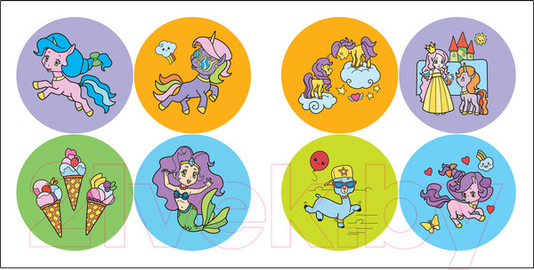 Изображение товара Раскраска Мозаика-Синтез Раскрась по образцу. Единороги. Давай знакомиться / МС12110