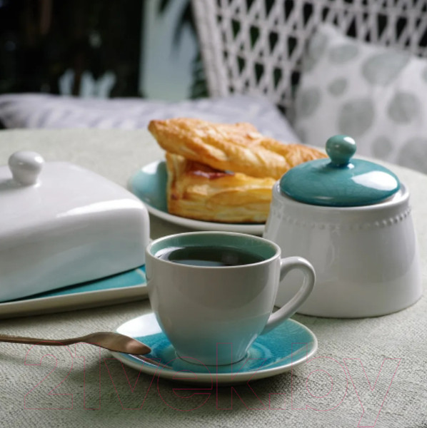 Изображение товара Чашка с блюдцем Fissman Celine 6228 (лазурный)