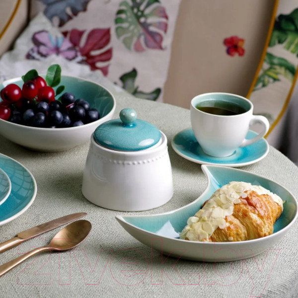 Изображение товара Чашка с блюдцем Fissman Celine 6228 (лазурный)