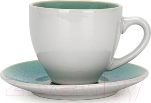 Изображение товара Чашка с блюдцем Fissman Celine 6228 (лазурный)