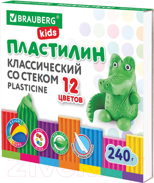 Изображение товара Пластилин Brauberg Kids / 106436 (12цв)