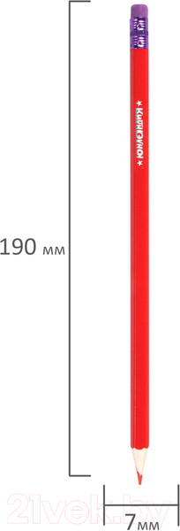 Изображение товара Набор цветных карандашей Юнландия Юный Волшебник / 181578 (12цв)