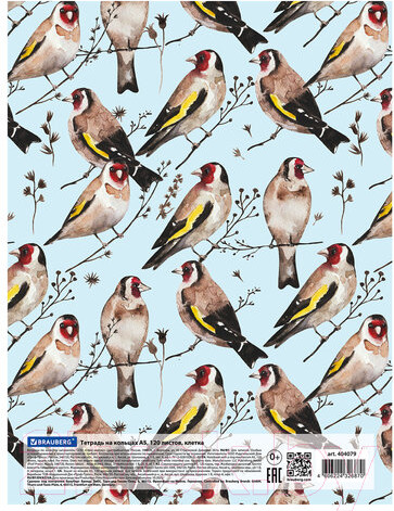 Изображение товара Тетрадь Brauberg Щеглы / 404079