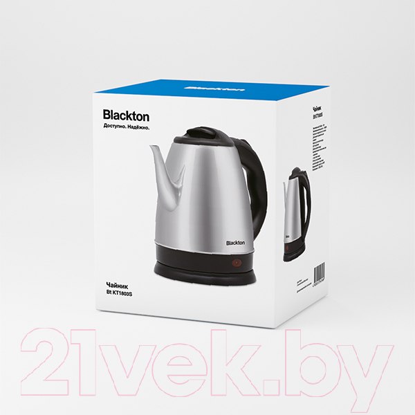 Изображение товара Электрочайник Blackton Bt KT1802S (черный/сталь)