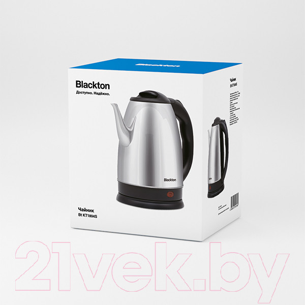 Изображение товара Электрочайник Blackton Bt KT1804S (черный/сталь)