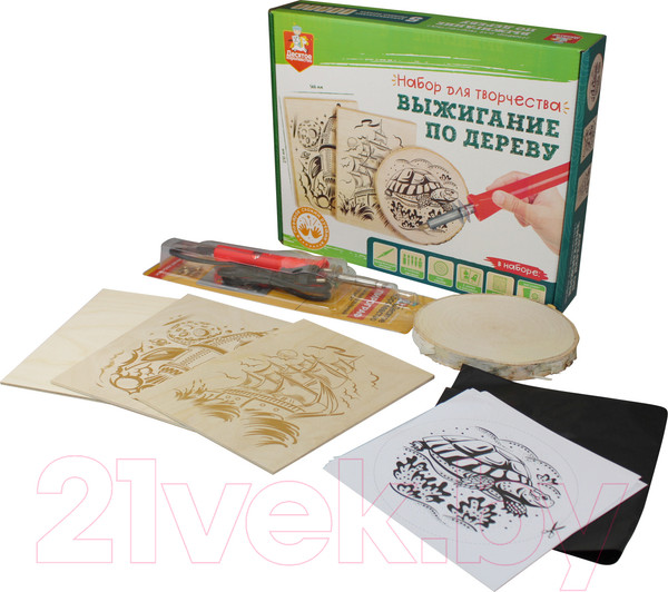 Изображение товара Набор для выжигания Десятое королевство Выжигательный аппарат с насадками / 04388