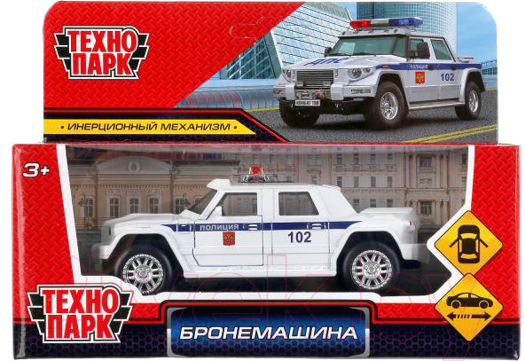 Изображение товара Автомобиль игрушечный Технопарк Бронемашина полиция / FY6158-12POL-WH