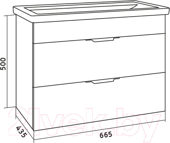 Изображение товара Тумба под умывальник Grossman Форта 70 / 107003