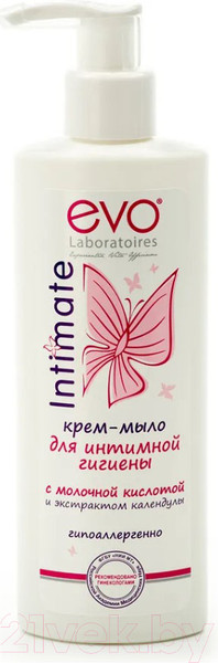 Изображение товара Мыло жидкое для интимной гигиены EVO laboratoires Молочной кислотой и экстрактом календулы (200мл)