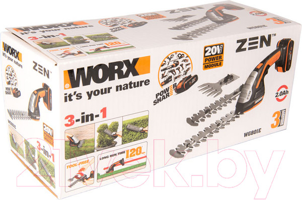 Изображение товара Кусторез аккумуляторный Worx WG801E.9 (без АКБ и ЗУ)