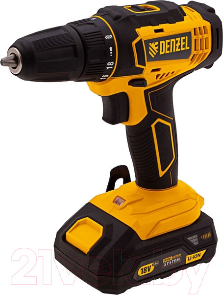 Изображение товара Аккумуляторная дрель-шуруповерт Denzel CDL-18-02BM / 26116