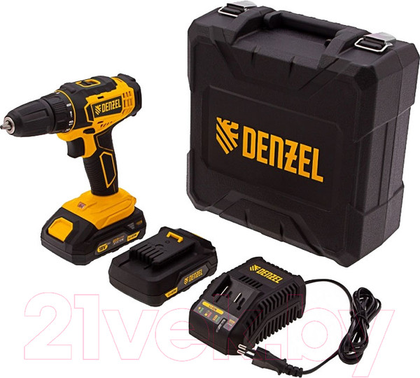 Изображение товара Аккумуляторная дрель-шуруповерт Denzel CDL-18-02BM / 26116
