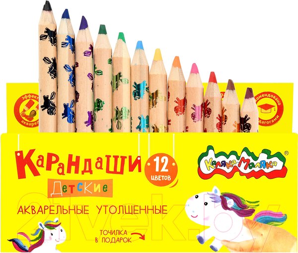 Изображение товара Набор акварельных карандашей Каляка-Маляка КАМКМ12 (12цв)