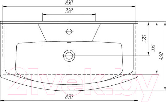 Изображение товара Умывальник Kirovit Элеганс 85