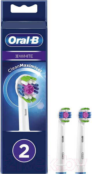 Изображение товара Набор насадок для зубной щетки Oral-B 3D White EB18pRB (2шт)