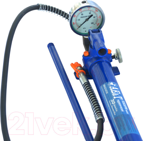 Изображение товара Насос гидравлический AE&T T03030PM с манометром (30т)