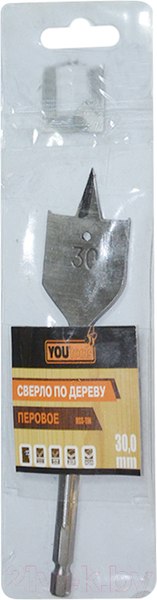 Изображение товара Сверло Yourtools 30мм По дереву Перовое