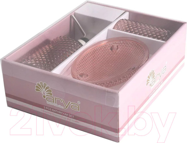 Изображение товара Набор аксессуаров для ванной Arya Lexia / 8680943100535 (розовый)