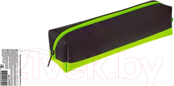 Изображение товара Косметичка Brauberg Black&Bright / 229005 (черный/зеленый)