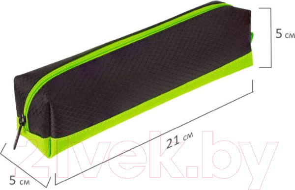 Изображение товара Косметичка Brauberg Black&Bright / 229005 (черный/зеленый)