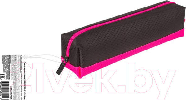 Изображение товара Косметичка Brauberg Black&Bright / 229006  (черный/розовый)