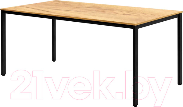 Изображение товара Обеденный стол Millwood Сеул Л 160x80 (дуб золотой крафт/металл черный)