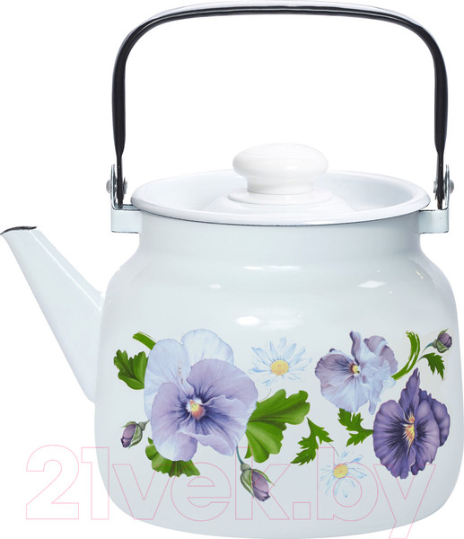 Изображение товара Чайник Лысьвенские эмали Анютины глазки 27134П2 2713П2/4