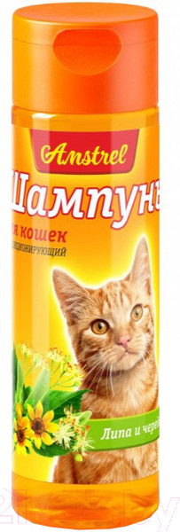 Изображение товара Шампунь для животных Amstrel Кондиционирующий с липой и чередой для кошек (120мл)