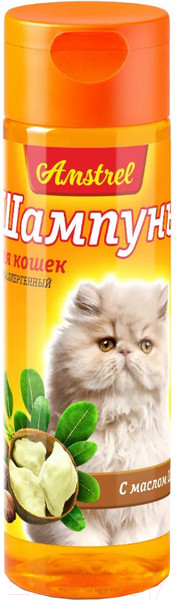 Изображение товара Шампунь для животных Amstrel Гипоаллергенный с маслом ши для кошек (120мл)