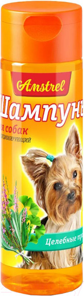 Изображение товара Шампунь для животных Amstrel Кондиционирующий с целебными травами для собак (120мл)