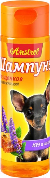Изображение товара Шампунь для животных Amstrel Кондиционирующий с медом и шалфеем для щенков (120мл)