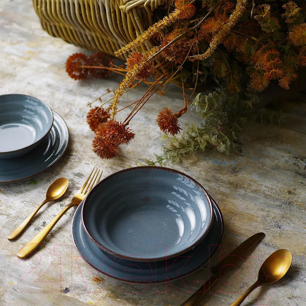 Изображение товара Тарелка столовая глубокая Fissman Ferrara 3982 (синий)