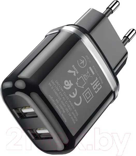 Изображение товара Зарядное устройство сетевое Hoco N4 + кабель AM-Type-C / 23753-N4TBK (1м, черный)