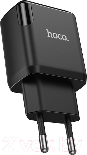 Изображение товара Зарядное устройство сетевое Hoco N7 + кабель AM-8pin Lightning / 23753-N7iBK (1м, черный)