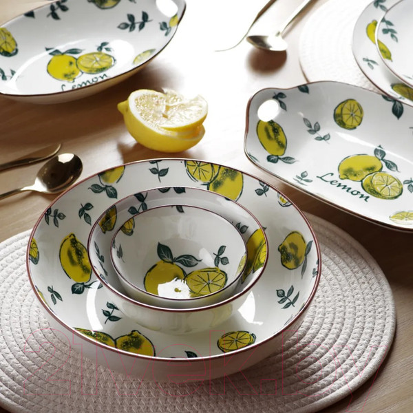 Изображение товара Тарелка столовая глубокая Fissman Limoncello 6038