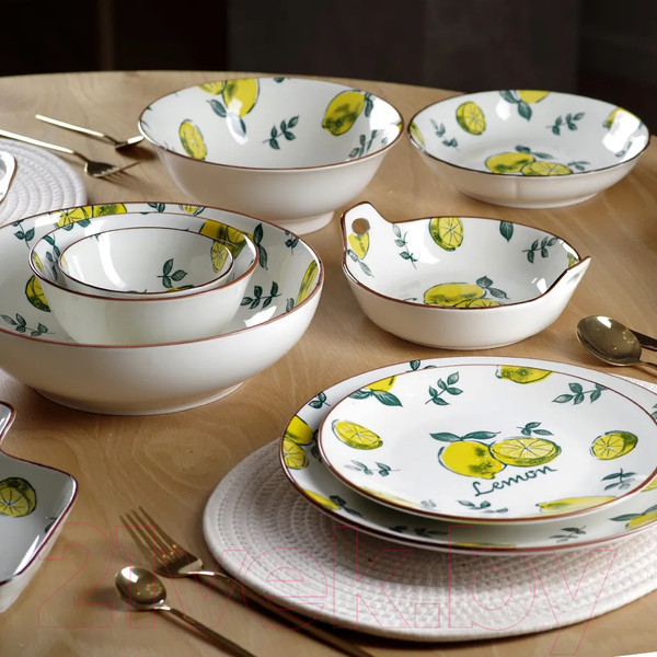 Изображение товара Тарелка столовая глубокая Fissman Limoncello 6038