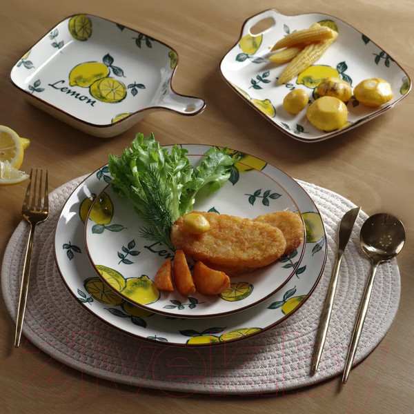 Изображение товара Тарелка столовая обеденная Fissman Limoncello 6045